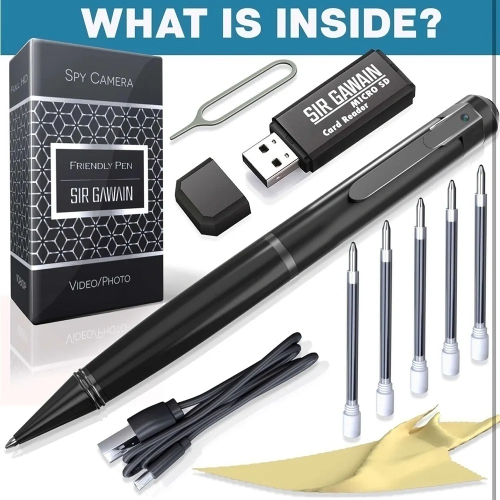 Brand New Hidden Camera Pen 1080p w/ 64GB Micro SD Mini Body HD Video Recorder